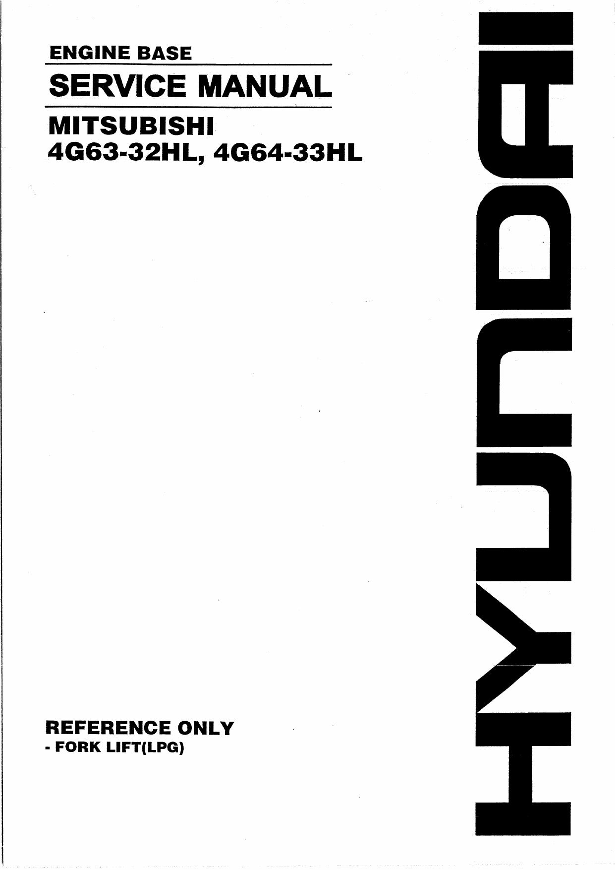 4G63-32HL 4G64-33HL SERVICE MANUAL